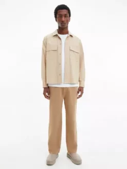 Calvin Klein Chemise Boxy En Popeline élastique -Pas Cher Calvin Klein Magasin K10K111364 PF2 alternate3