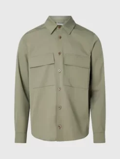 Calvin Klein Surchemise Slim En Gabardine -Pas Cher Calvin Klein Magasin K10K111365 MSS alternate4