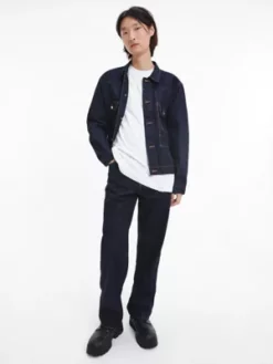 Calvin Klein Jean Straight Unisexe - CK Standards -Pas Cher Calvin Klein Magasin K10K111416 1BJ alternate3