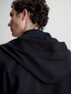 Calvin Klein Sweat à Capuche Zippé En Coton Bio -Pas Cher Calvin Klein Magasin K10K111418 BEH alternate2