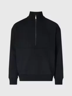 Calvin Klein Sweat-shirt Zippé En Coton Bio -Pas Cher Calvin Klein Magasin K10K111419 BEH alternate4