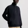 Calvin Klein Sweat-shirt Zippé En Coton Bio -Pas Cher Calvin Klein Magasin K10K111419 BEH main