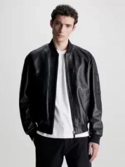 Calvin Klein Bomber En Cuir