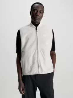 Calvin Klein Veste Sans Manches Zippée En Polaire Contrecollée