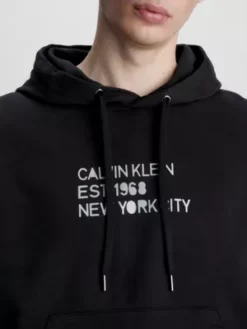 Calvin Klein Sweat-shirt à Capuche Avec Imprimé Mélangé Et Logo -Pas Cher Calvin Klein Magasin K10K111522 BEH alternate2