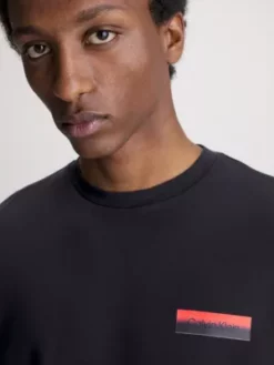 Calvin Klein T-shirt Avec Imprimé Ombré Dans Le Dos -Pas Cher Calvin Klein Magasin K10K111526 BEH alternate2