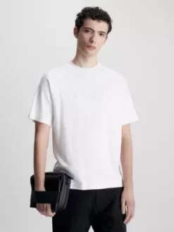 Calvin Klein T-shirt Avec Logo En Fibre Refibra