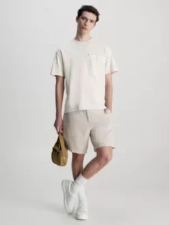 Calvin Klein T-shirt Côtelé Avec Poche -Pas Cher Calvin Klein Magasin K10K111544 ACE alternate3