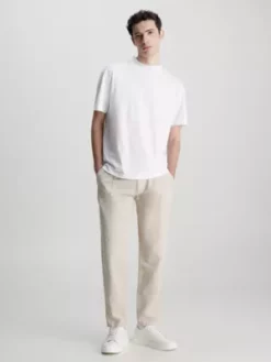 Calvin Klein T-shirt à Col Cheminée -Pas Cher Calvin Klein Magasin K10K111560 YAF alternate3