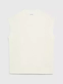 Calvin Klein Veste En Laine Mélangée Torsadée -Pas Cher Calvin Klein Magasin K10K111571 YAH alternate5