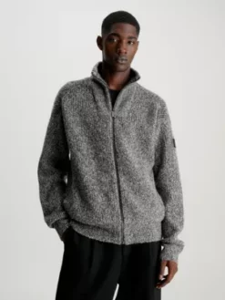 Calvin Klein Gilet Zippé En Laine Mélangée