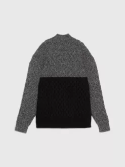 Calvin Klein Pull Texturé Color-block -Pas Cher Calvin Klein Magasin K10K111577 BEH alternate6