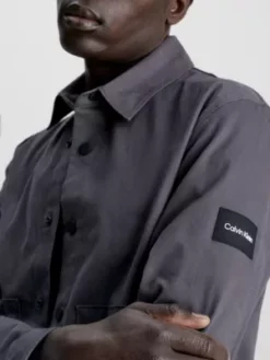 Calvin Klein Surchemise En Sergé De Coton Bio -Pas Cher Calvin Klein Magasin K10K111582 PC9 alternate2