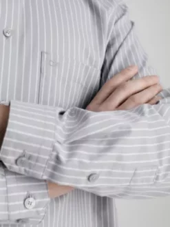 Calvin Klein Chemise Rayée Oversize En Sergé -Pas Cher Calvin Klein Magasin K10K111586 PRZ alternate2