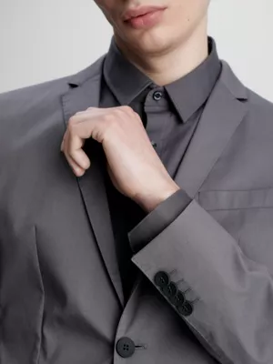 Calvin Klein Veste Blazer Slim En Coton Technique 5 Calvin Klein Veste Blazer Slim En Coton Technique – Image 3