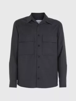 Calvin Klein Surchemise Relaxed En Sergé De Laine 11 Calvin Klein Surchemise Relaxed En Sergé De Laine -Pas Cher Calvin Klein Magasin K10K111656 PC9 alternate4