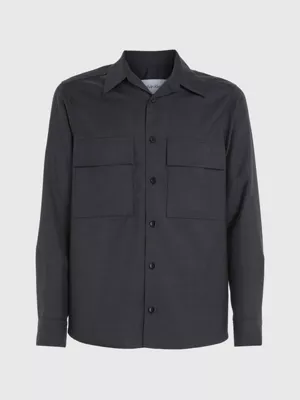 Calvin Klein Surchemise Relaxed En Sergé De Laine 7 Calvin Klein Surchemise Relaxed En Sergé De Laine – Image 5