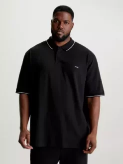 Calvin Klein Polo Grande Taille Avec Passepoil