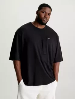 Calvin Klein T-shirt Grande Taille En Maille Avec Poche