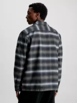 Calvin Klein Surchemise Boxy En Flanelle à Carreaux 8 Calvin Klein Surchemise Boxy En Flanelle à Carreaux -Pas Cher Calvin Klein Magasin K10K111734 BEH alternate1