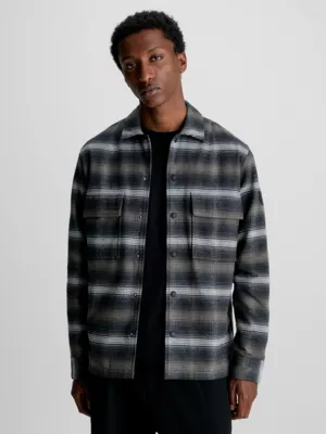 Calvin Klein Surchemise Boxy En Flanelle à Carreaux 3 Calvin Klein Surchemise Boxy En Flanelle à Carreaux