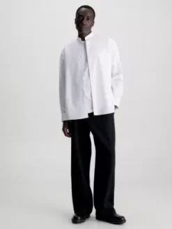 Calvin Klein Chemise Relaxed Avec Col Officier 10 Calvin Klein Chemise Relaxed Avec Col Officier -Pas Cher Calvin Klein Magasin K10K111736 YAF alternate3