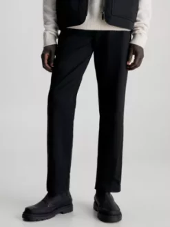 Calvin Klein Pantalon Droit En Sergé