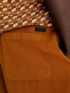 Calvin Klein Short à Jambes Larges En Lin Mélangé -Pas Cher Calvin Klein Magasin K10K111752 GRD alternate2