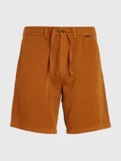 Calvin Klein Short à Jambes Larges En Lin Mélangé -Pas Cher Calvin Klein Magasin K10K111752 GRD alternate4
