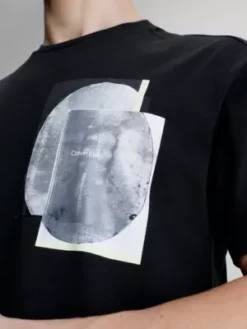 Calvin Klein T-shirt En Coton Graphique -Pas Cher Calvin Klein Magasin K10K111837 BEH alternate2