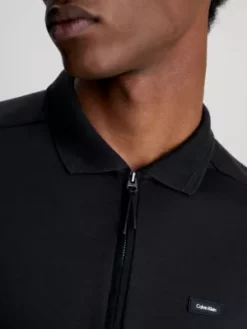 Calvin Klein Polo Slim Avec Col Zippé -Pas Cher Calvin Klein Magasin K10K111866 BEH alternate2