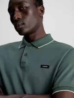 Calvin Klein Polo Slim En Piqué -Pas Cher Calvin Klein Magasin K10K111869 LLP alternate2