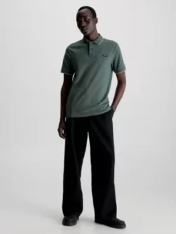 Calvin Klein Polo Slim En Piqué -Pas Cher Calvin Klein Magasin K10K111869 LLP alternate3