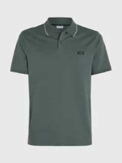 Calvin Klein Polo Slim En Piqué -Pas Cher Calvin Klein Magasin K10K111869 LLP alternate4