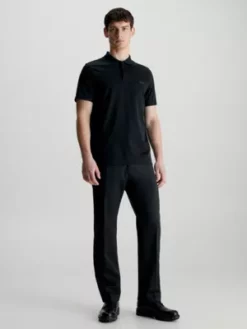 Calvin Klein Polo En Coton Mercerisé -Pas Cher Calvin Klein Magasin K10K111877 BEH alternate3