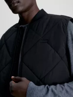 Calvin Klein Gilet En Sergé Matelassé -Pas Cher Calvin Klein Magasin K10K111878 BEH alternate2