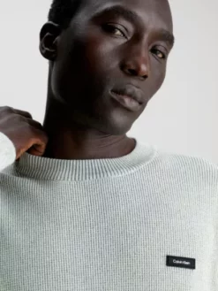 Calvin Klein Pull Bicolore Texturé