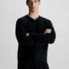 Calvin Klein Pull Sans Couture En Feutre De Laine Mérinos -Pas Cher Calvin Klein Magasin K10K111953 BEH main