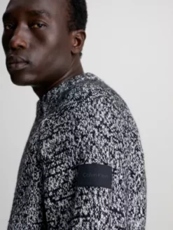 Calvin Klein Pull Chiné -Pas Cher Calvin Klein Magasin K10K111959 BEH alternate2