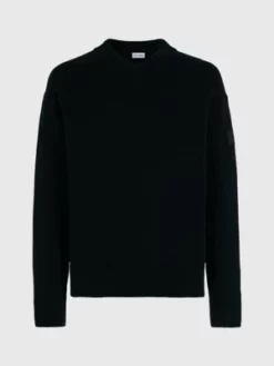 Calvin Klein Pull à Col En V En Mélange D'acrylique 11 Calvin Klein Pull à Col En V En Mélange D'acrylique -Pas Cher Calvin Klein Magasin K10K111962 BEH alternate4