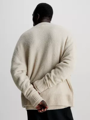 Calvin Klein Pull Cardigan Bouclé En Laine 4 Calvin Klein Pull Cardigan Bouclé En Laine – Image 2