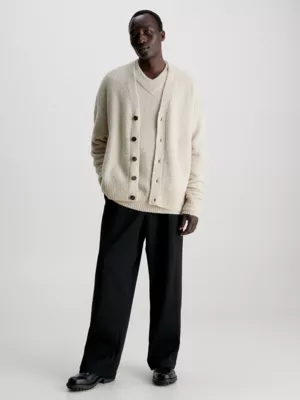Calvin Klein Pull Cardigan Bouclé En Laine 6 Calvin Klein Pull Cardigan Bouclé En Laine – Image 4