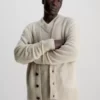 Calvin Klein Pull Cardigan Bouclé En Laine 2 Calvin Klein Pull Cardigan Bouclé En Laine -Pas Cher Calvin Klein Magasin K10K111969 PB5 main