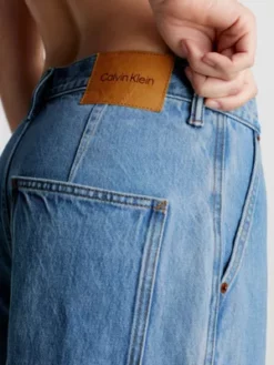 Calvin Klein Jean Straight Utilitaire Unisexe - CK Standards -Pas Cher Calvin Klein Magasin K10K112005 1A4 alternate4