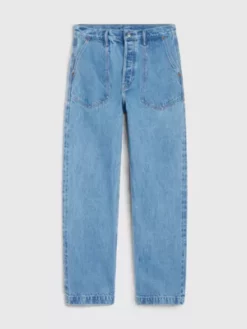 Calvin Klein Jean Straight Utilitaire Unisexe - CK Standards -Pas Cher Calvin Klein Magasin K10K112005 1A4 alternate8