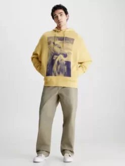 Calvin Klein Sweat à Capuche Relaxed Unisexe Imprimé - CK Standard -Pas Cher Calvin Klein Magasin K10K112014 RAP alternate6