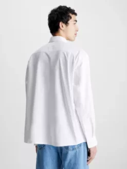 Calvin Klein Chemise Unisexe En Sergé De Coton - CK Standards 14 Calvin Klein Chemise Unisexe En Sergé De Coton - CK Standards -Pas Cher Calvin Klein Magasin K10K112021 YAA alternate3