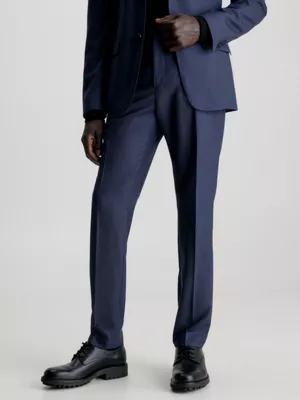 Calvin Klein Pantalon à Pinces Pied-de-poule Slim 3 Calvin Klein Pantalon à Pinces Pied-de-poule Slim