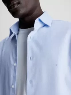 Calvin Klein Chemise Slim En Sergé Texturé -Pas Cher Calvin Klein Magasin K10K112083 CK2 alternate2