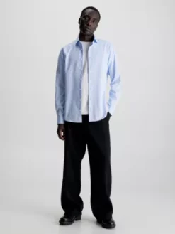 Calvin Klein Chemise Slim En Sergé Texturé -Pas Cher Calvin Klein Magasin K10K112083 CK2 alternate3